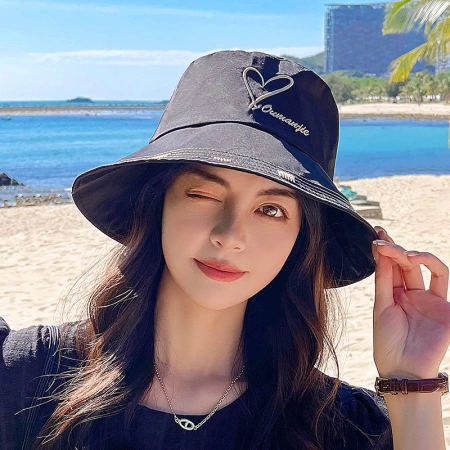 Sombrero de pescador mujer versión de verano han gran alero amor letras sombrero de pescador al aire libre multiplo sistema japonés arte sombra solar sombrero de protección solar mujer Sombrero de pescador mujer versión de verano han gran alero amor letras sombrero de pescador al aire libre multiplo sistema japonés arte sombra solar sombrero de protección solar mujer